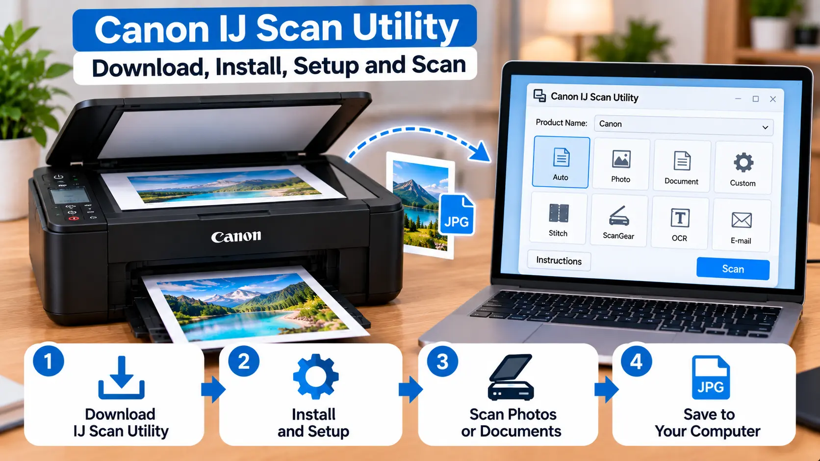 Canon IJ Scan Utility download and scanning setup