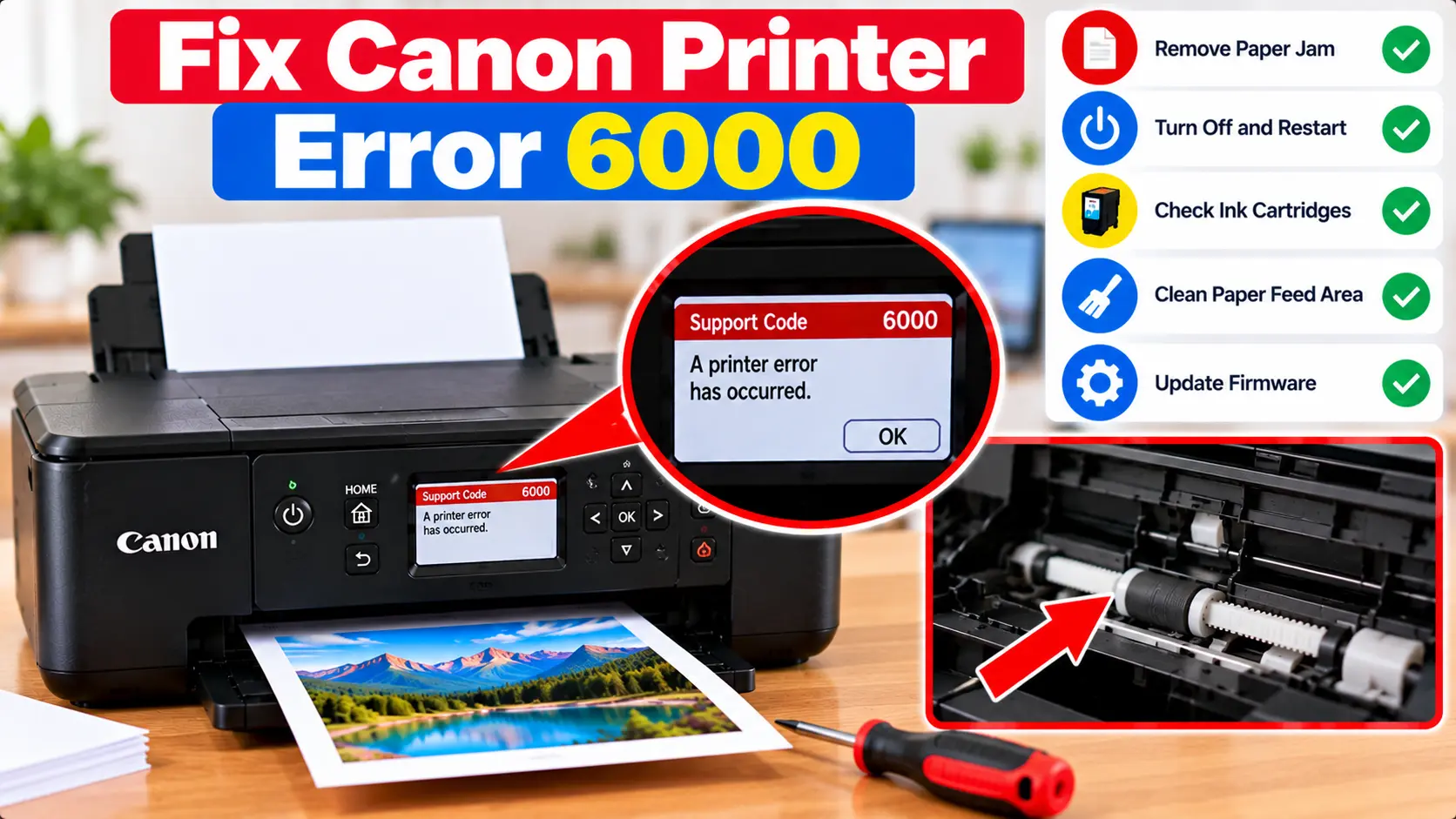 Canon printer error 6000 troubleshooting
